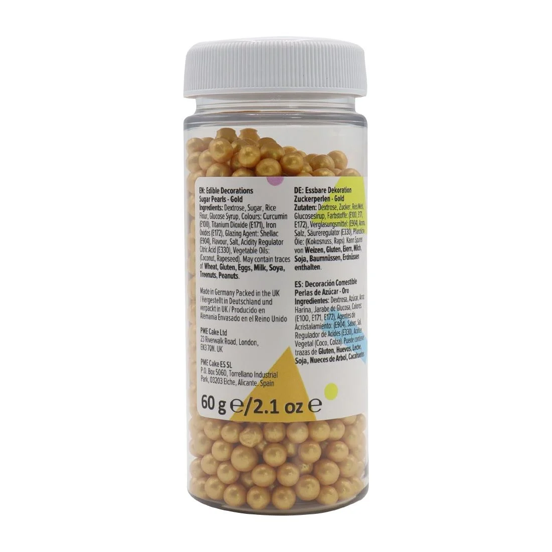 PME Sugar Pearls 60g - Gold - Image 5