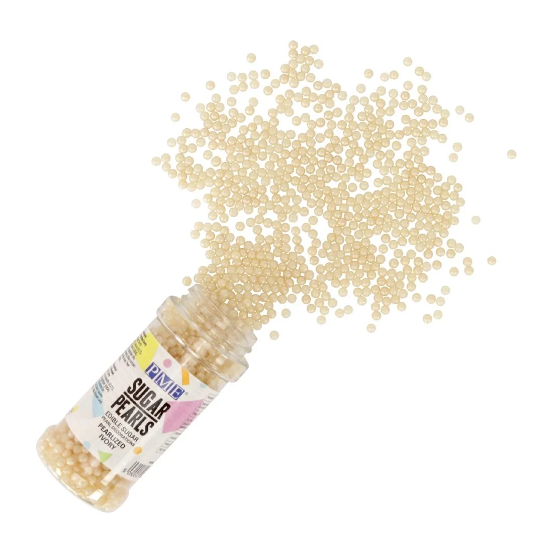PME Sugar Pearls 100g - Pearlised Ivory - Image 3