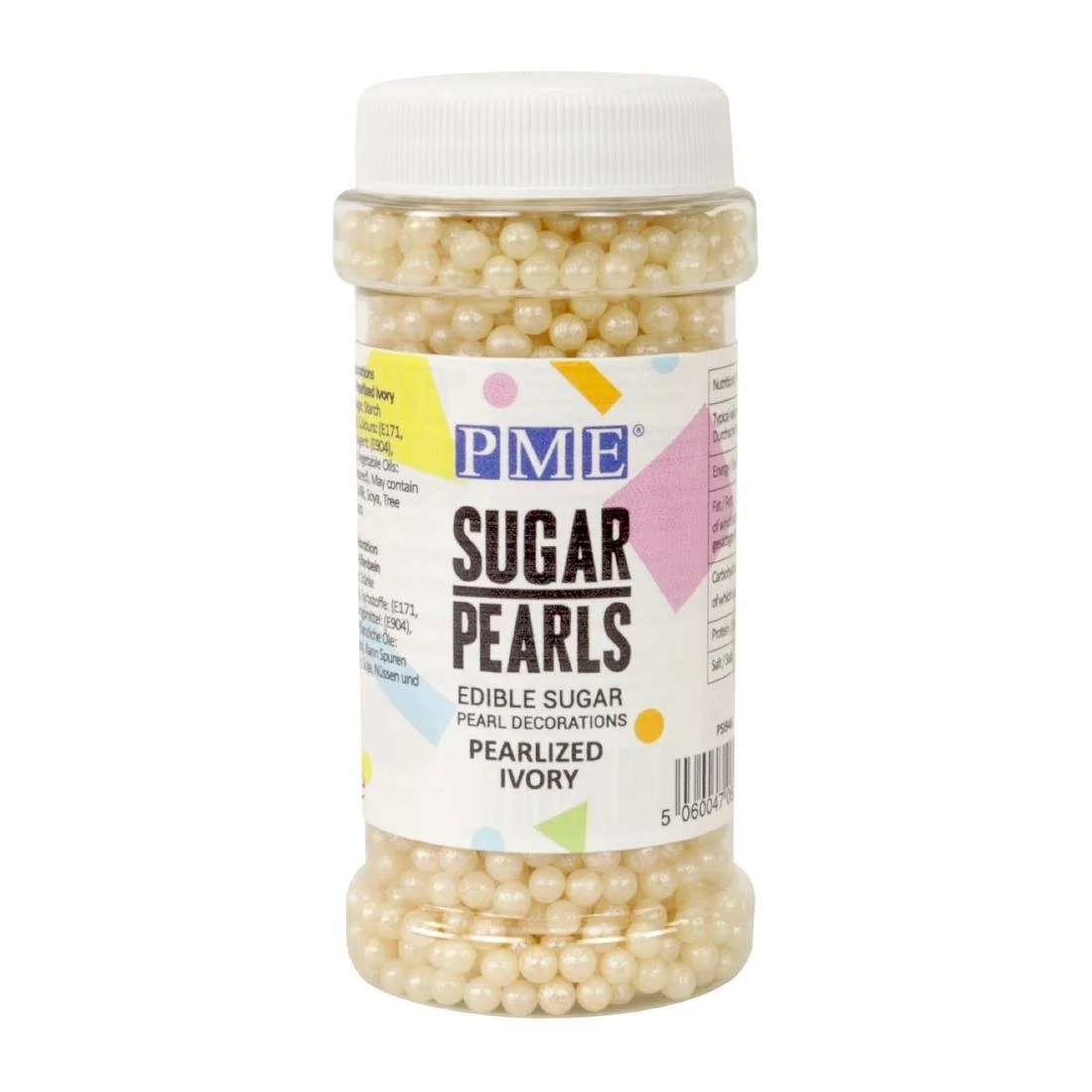 PME Sugar Pearls 100g - Pearlised Ivory - Image 1