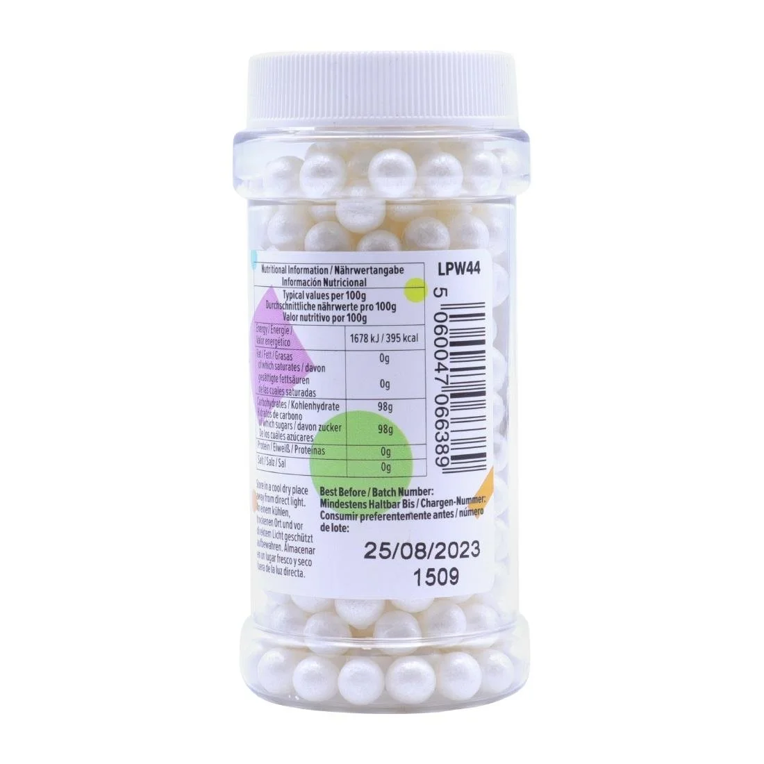 PME Large Sugar Pearls 90g - White - Image 2