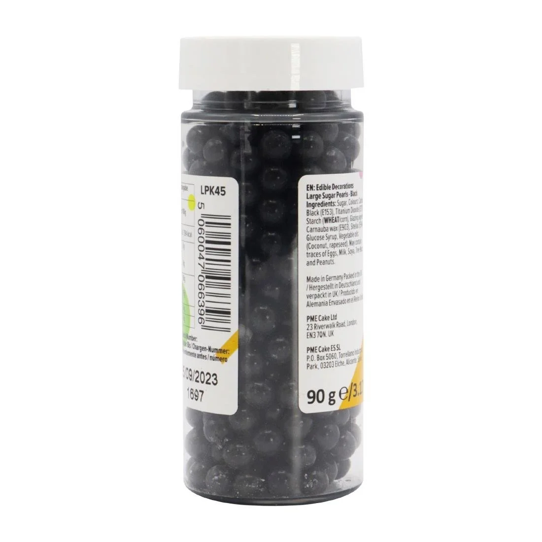 PME Large Sugar Pearls 90g - Black - Image 2