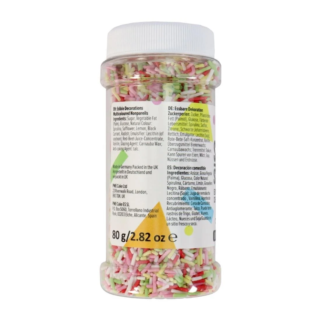 PME Multicoloured Sugar Strands 80g - Image 2