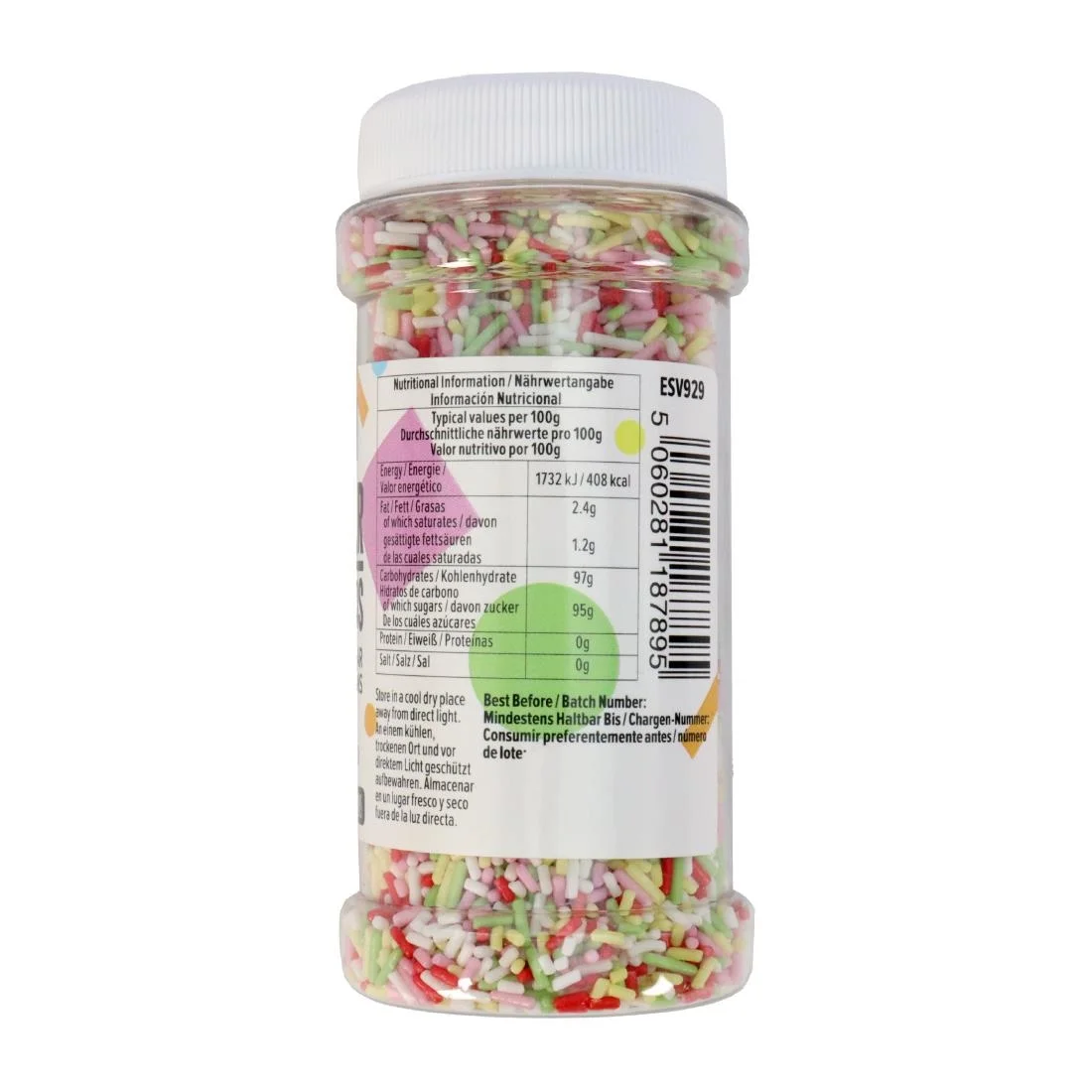PME Multicoloured Sugar Strands 80g - Image 4