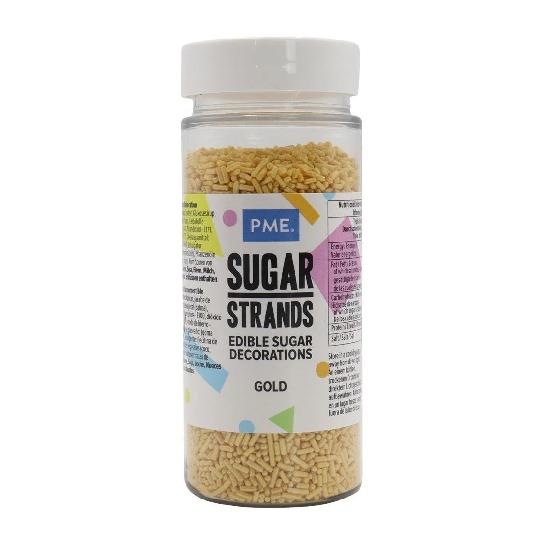PME Gold Sugar Strands 80g - Image 1