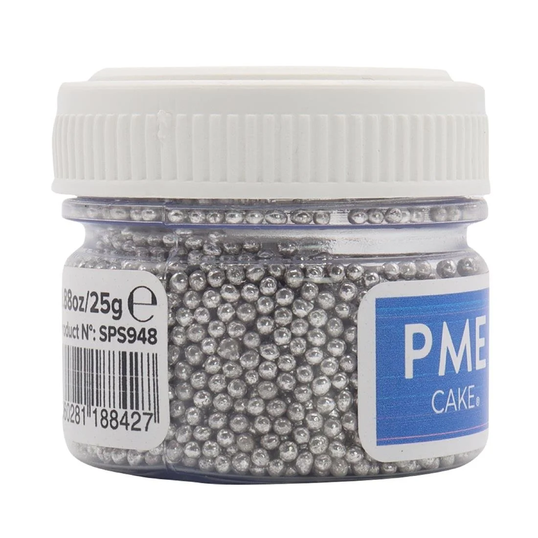 PME Silver Sugar Pearls 25g - Nonpareils - Image 3