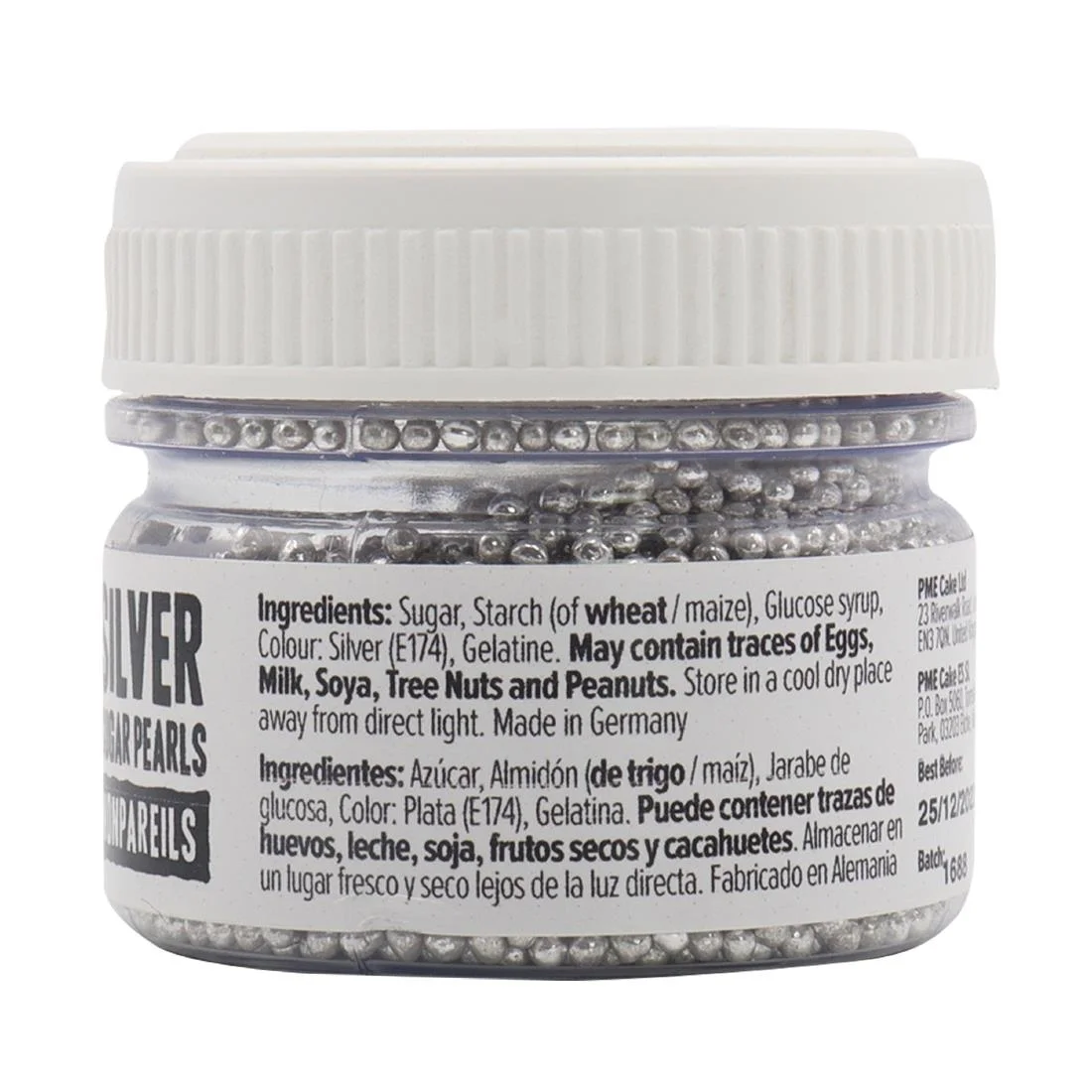 PME Silver Sugar Pearls 25g - Nonpareils - Image 4