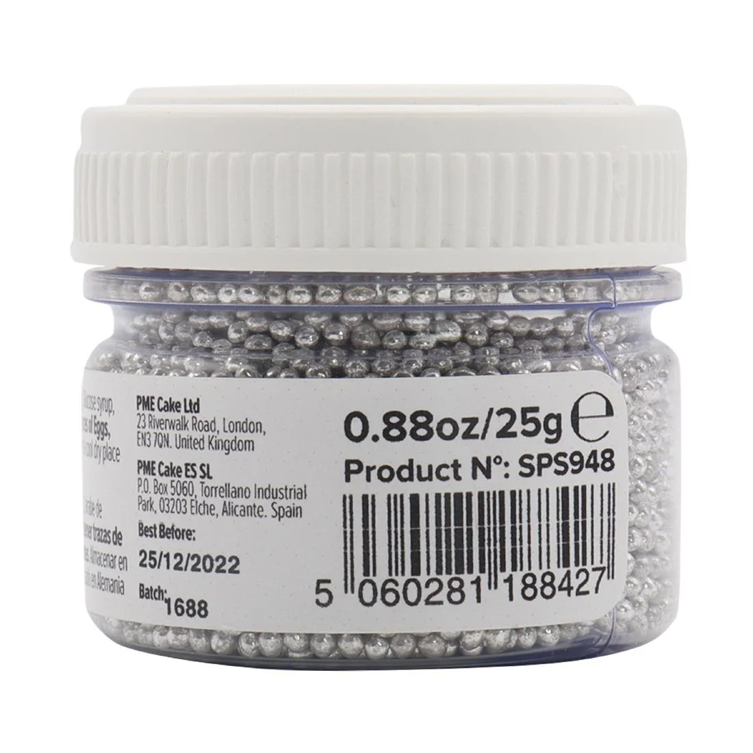 PME Silver Sugar Pearls 25g - Nonpareils - Image 7