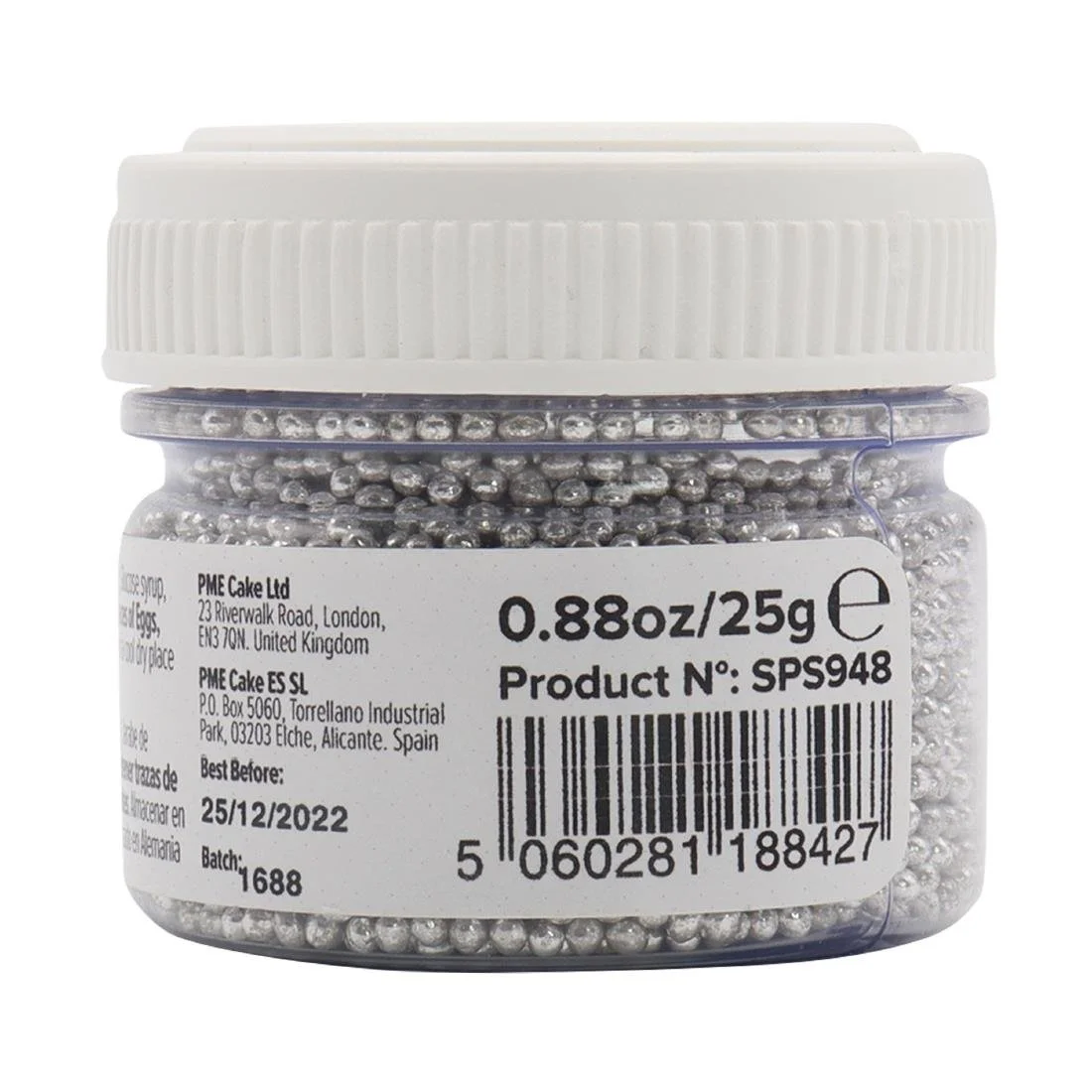 PME Silver Sugar Pearls 25g - Nonpareils - Image 7