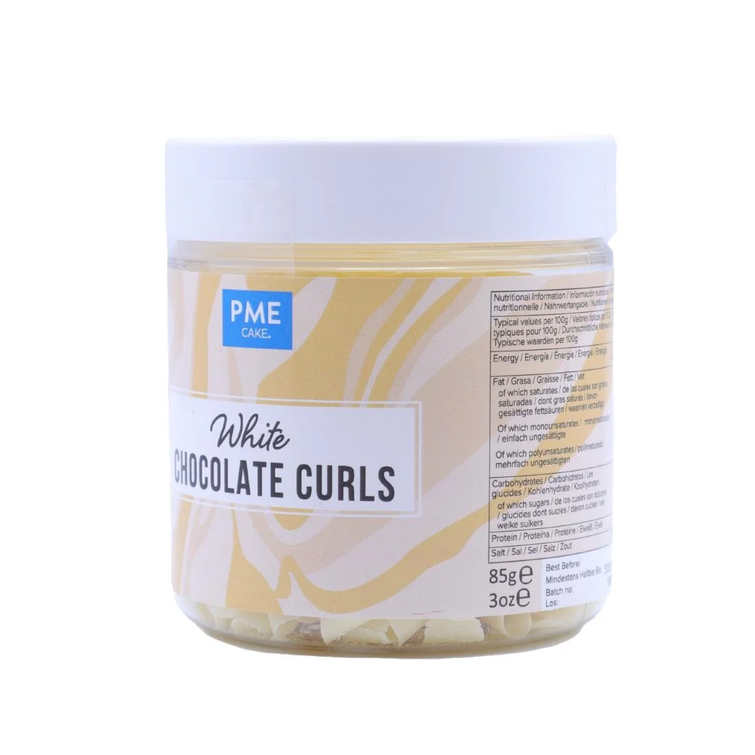 PME Chocolate Curls White Chocolate 85g - Image 3