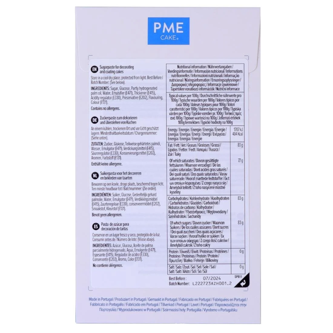 PME Sugar Paste Fondant Dark Blue 250g - Image 2