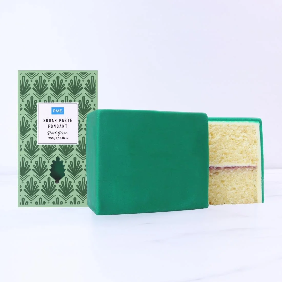 PME Sugar Paste Fondant Dark Green 250g - Image 4