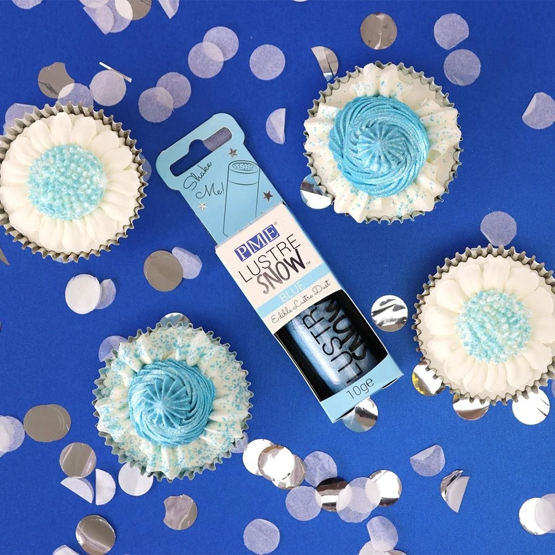 PME Lustre Snow Blue Edible Lustre Dust 10g - Image 3