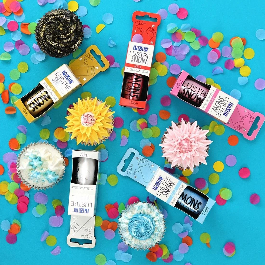 PME Lustre Snow Blue Edible Lustre Dust 10g - Image 6