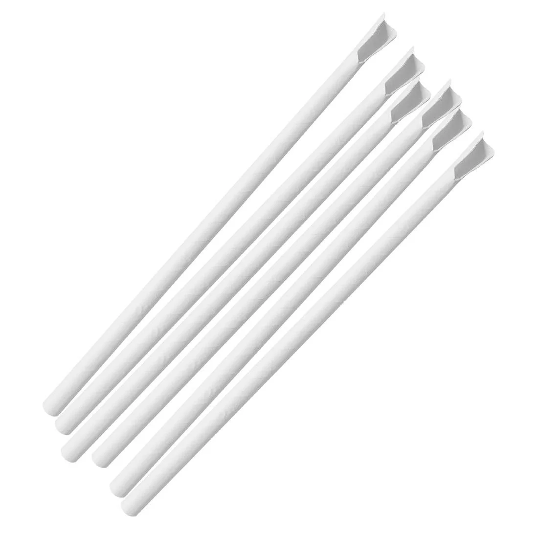 Fiesta Compostable Paper Spoon Straw White 210x8mm (250 Pack) - Image 2