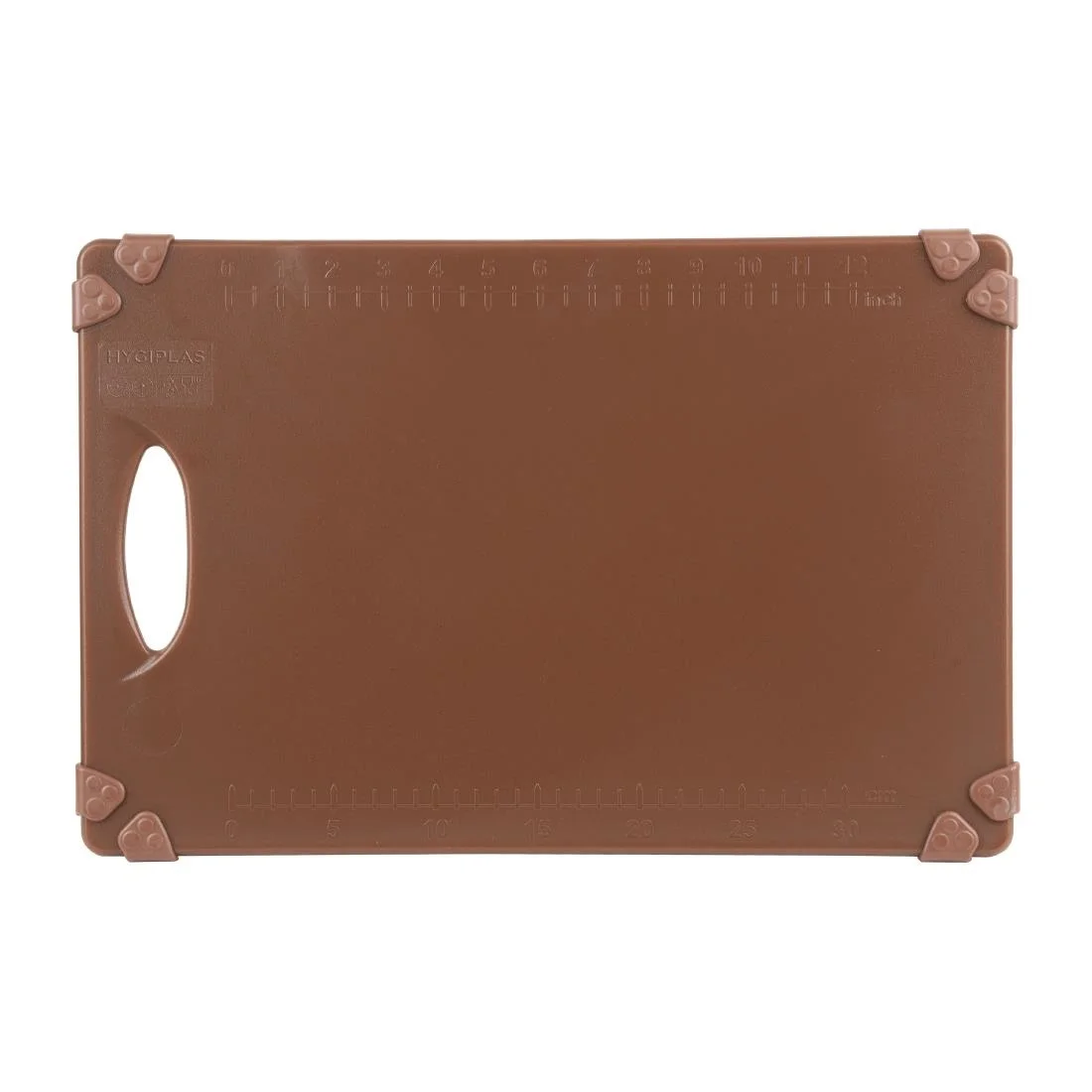 Hygiplas Commercial Grip Chopping Board Brown 458x306mm - Image 2
