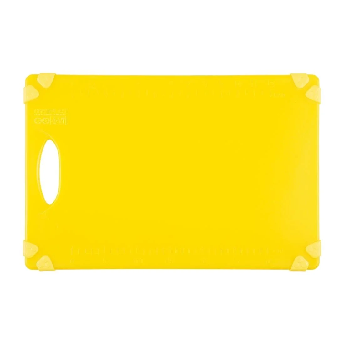 Hygiplas Commercial Grip Chopping Board Yellow 458x306mm - Image 2