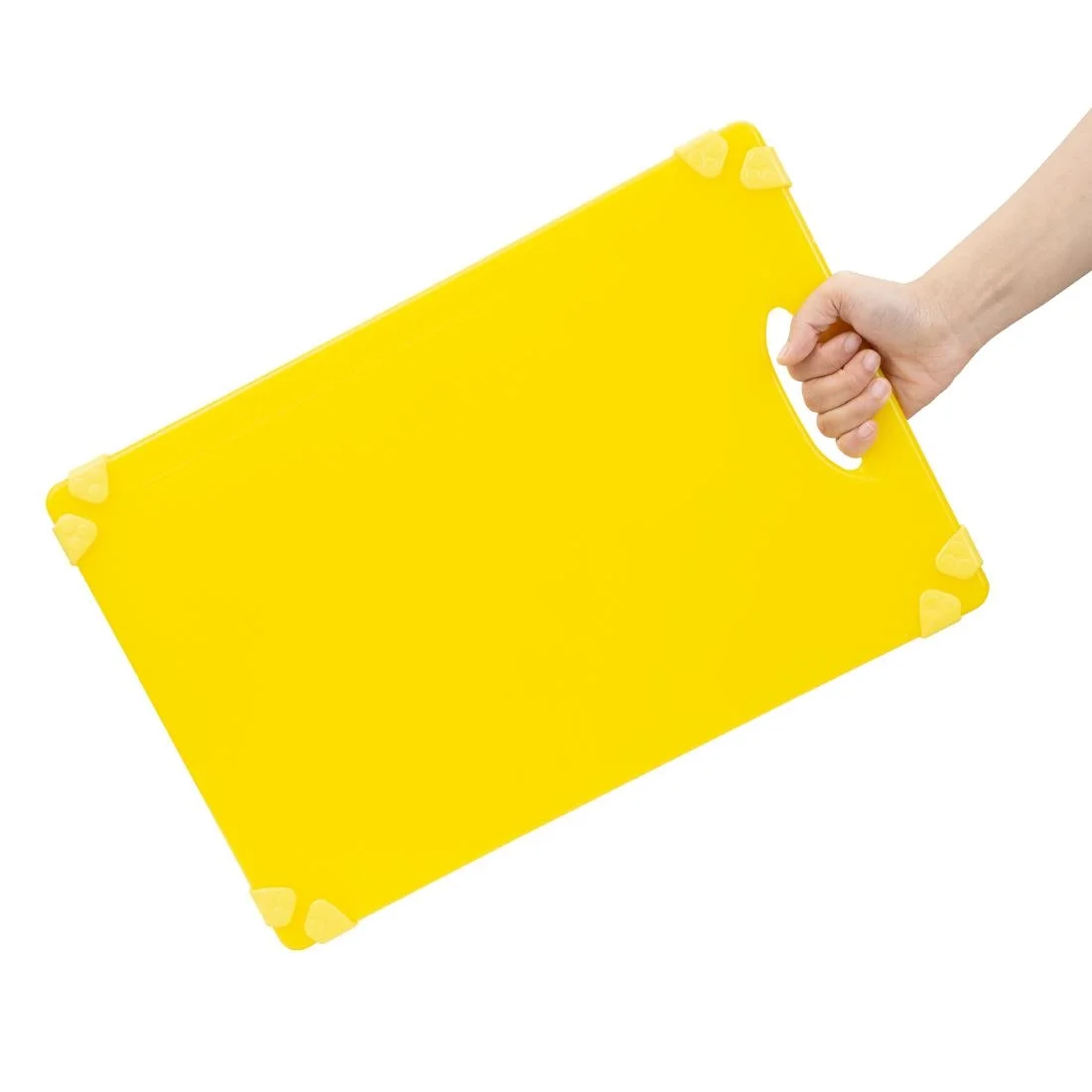 Hygiplas Commercial Grip Chopping Board Yellow 458x306mm - Image 4