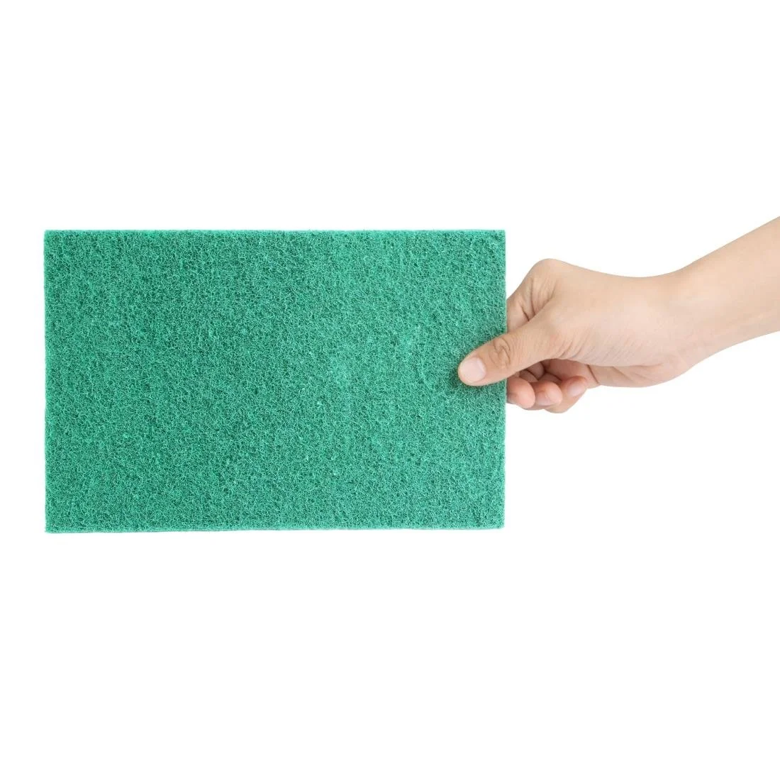 Jantex Green 100% Recycled Scouring Pads 9x6" (10 Pack) - Image 4