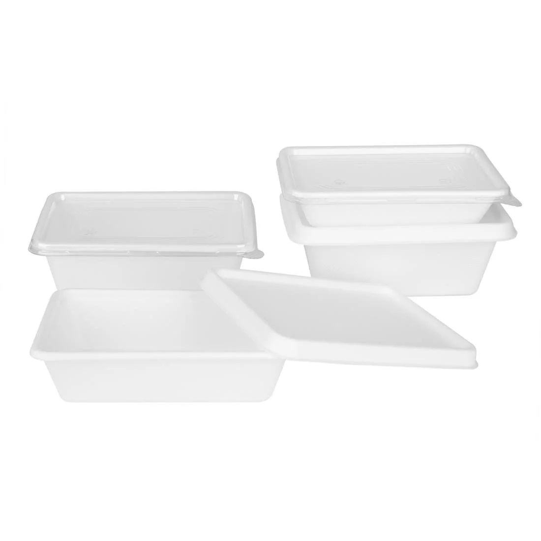 Fiesta Recyclable PET Lids for Bagasse Container Bases (100 Pack) - Image 3