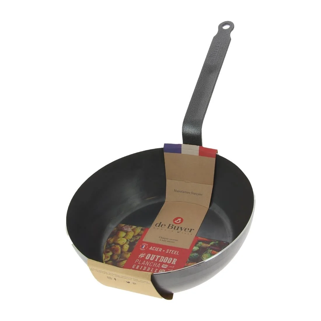 De Buyer Blue Carbon Steel Deep Round Pan 24cm - Image 8