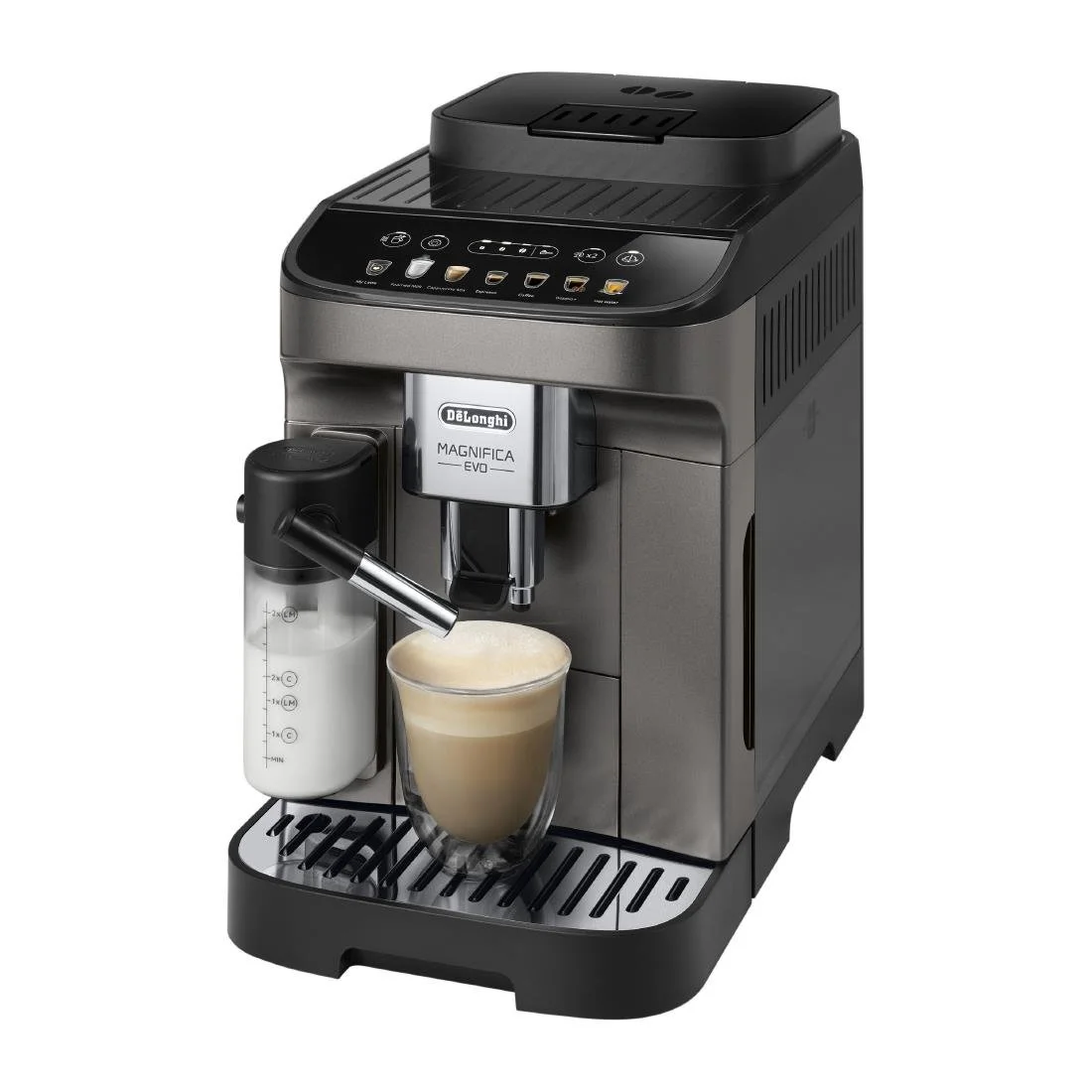 De'Longhi Magnifica Evo Fully Automatic Bean to Cup Coffee Machine ECAM29 Titanium & Black - Image 1