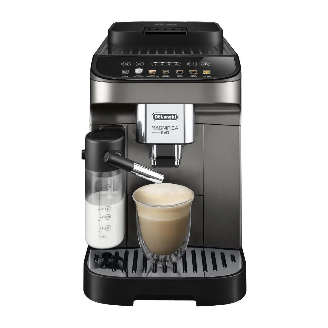 De'Longhi Magnifica Evo Fully Automatic Bean to Cup Coffee Machine ECAM29 Titanium & Black - Image 6