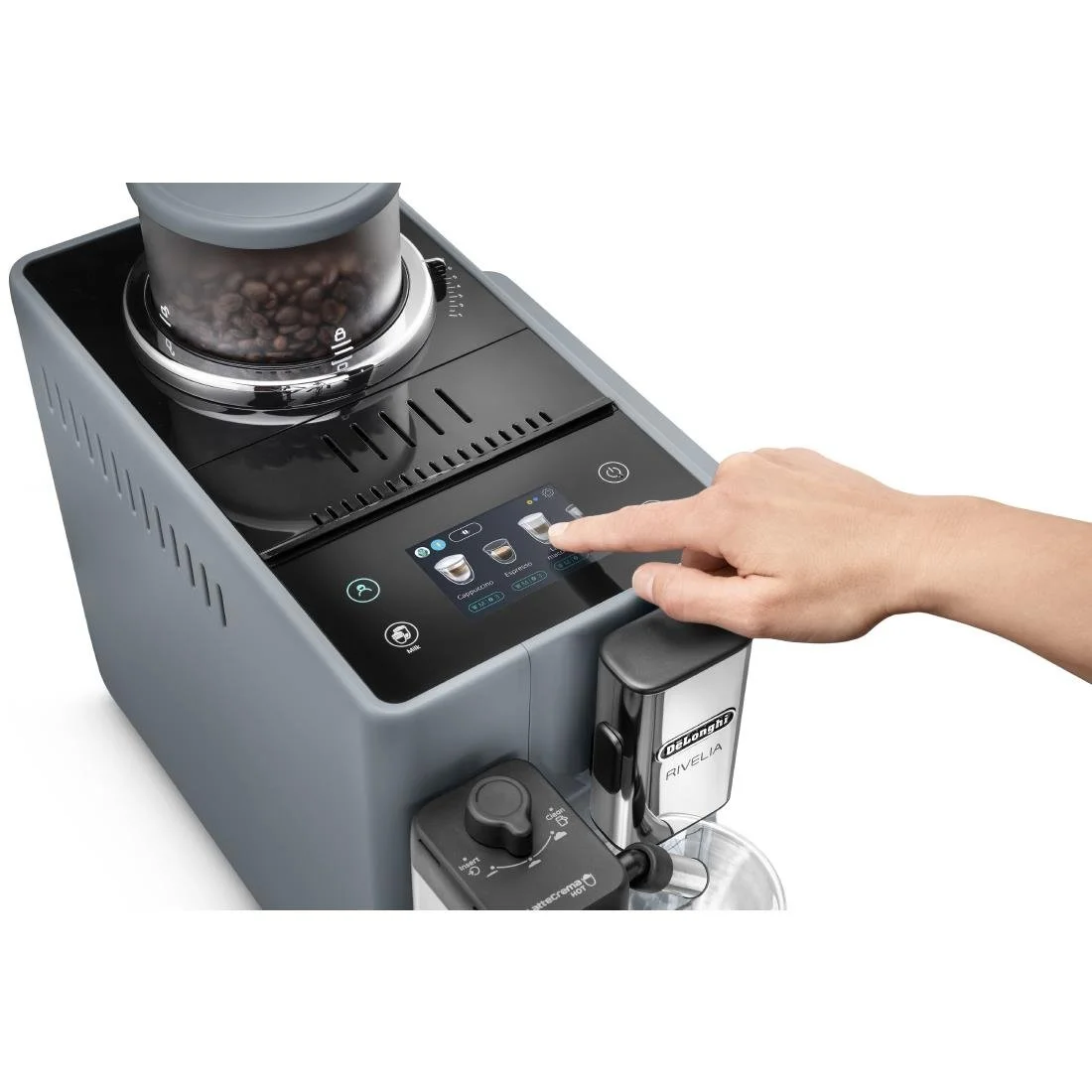 De'Longhi Rivelia Bean to Cup Coffee Machine Grey - Image 2