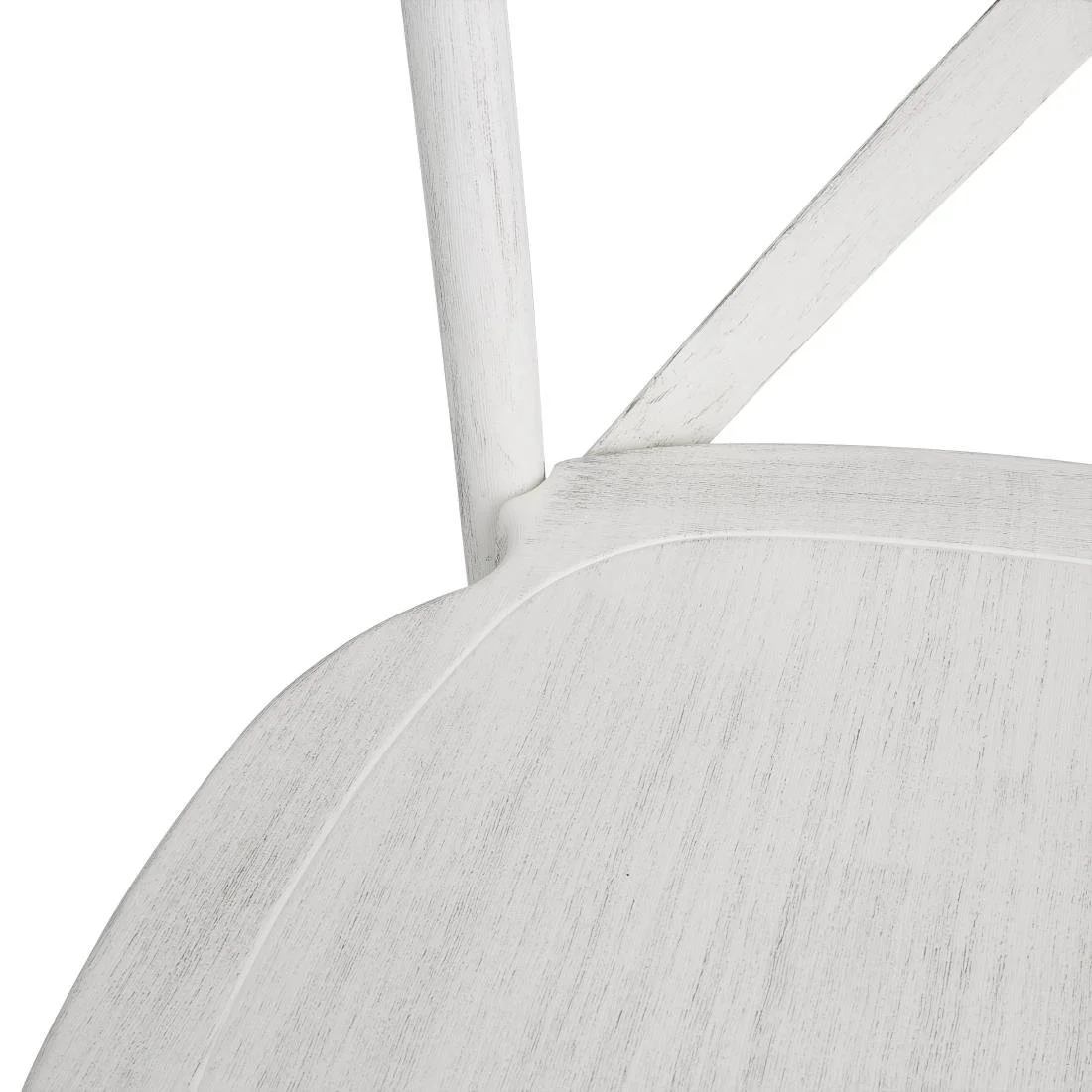 Bolero Manhattan Cross-Back Resin Chairs Limewash (4 Pack) - Image 4