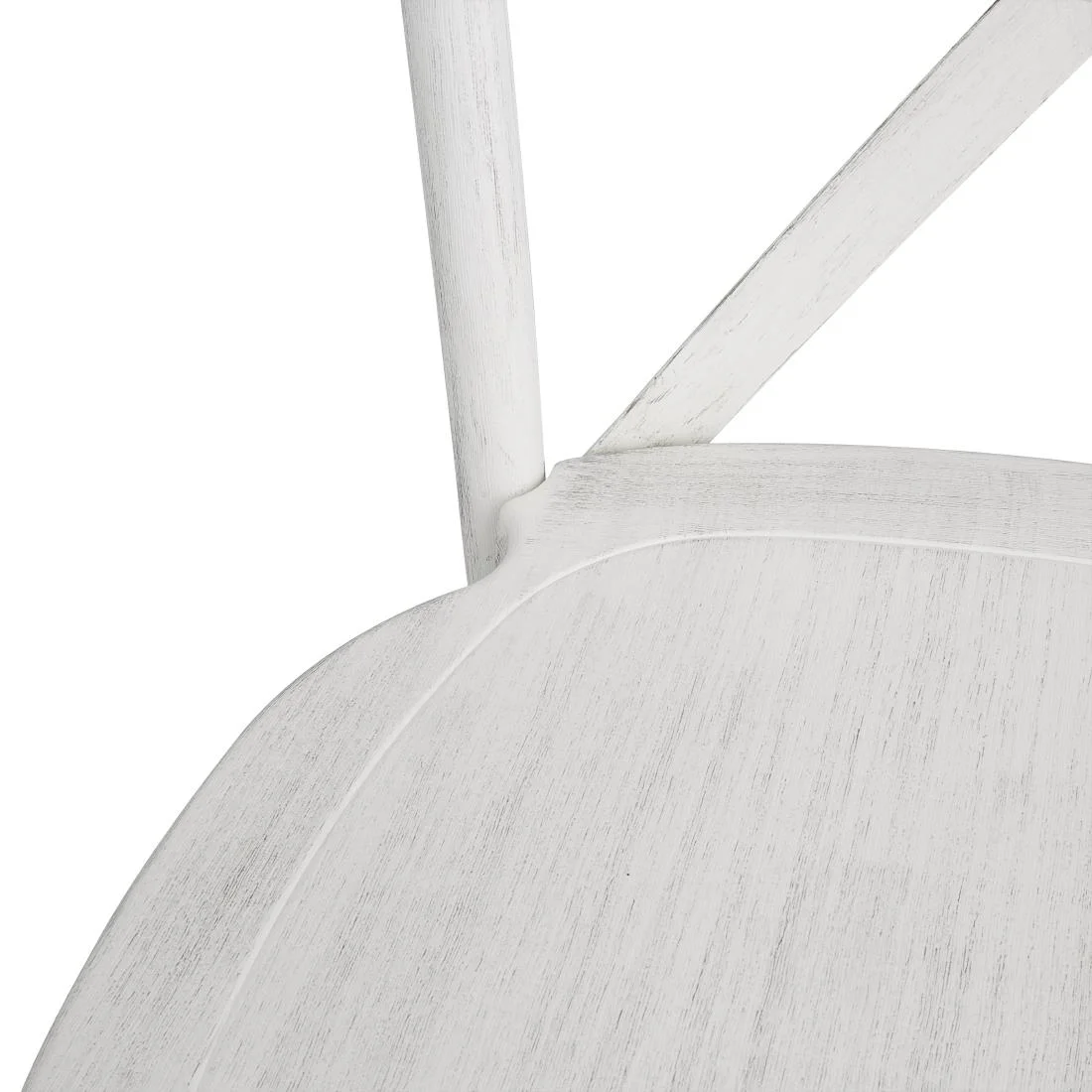 Bolero Manhattan Cross-Back Resin Chairs Limewash (4 Pack) - Image 4
