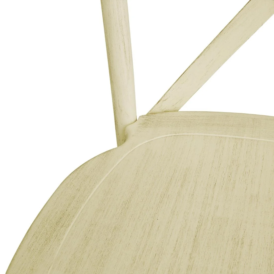 Bolero Manhattan Cross-Back Resin Chairs Natural (4 Pack) - Image 4
