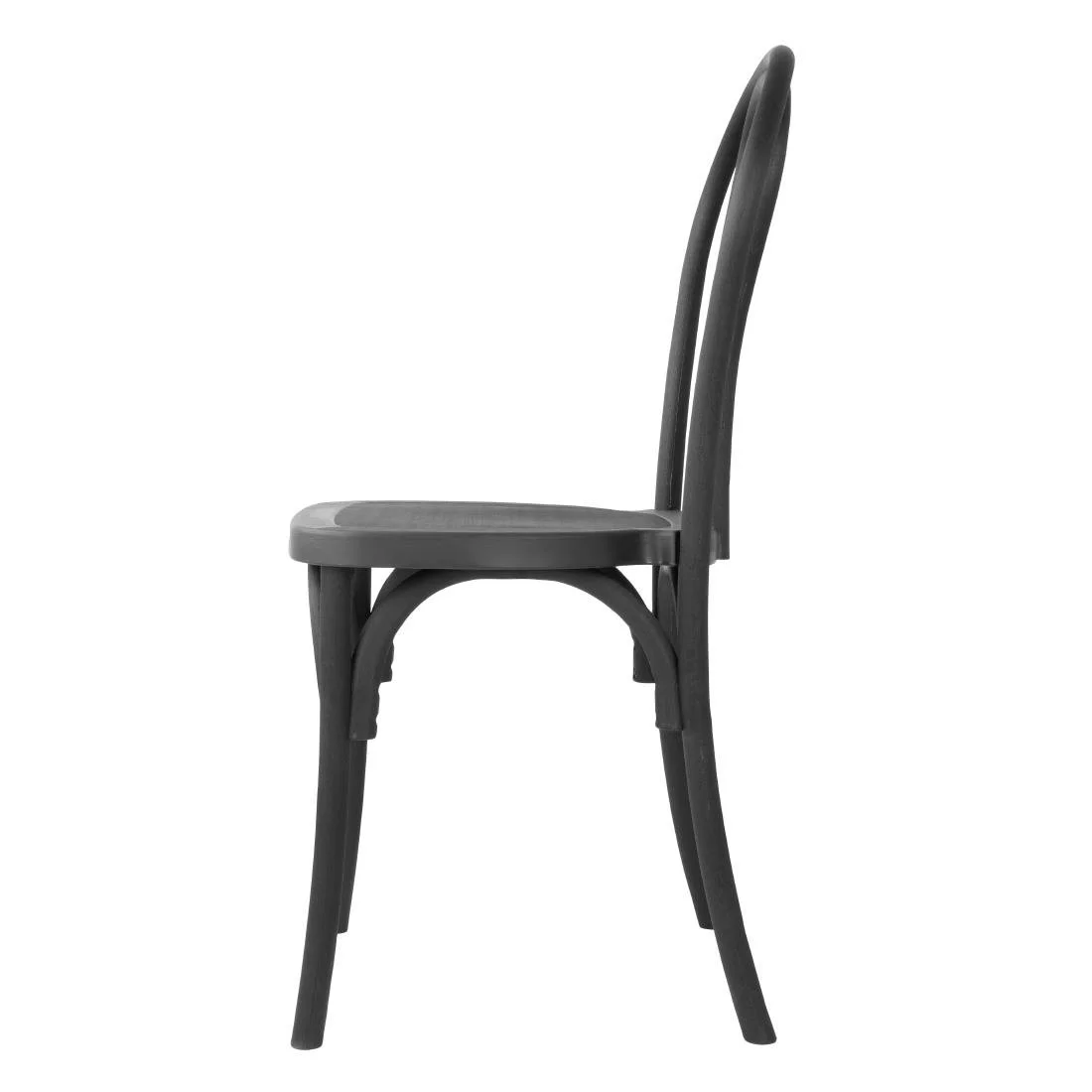 Bolero Soho Bentwood Style Resin Chairs Black (4 Pack) - Image 2