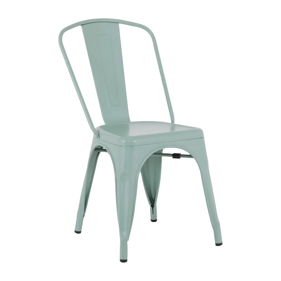 Bolero Bistro Metal Chairs Olive Green (4 Pack)