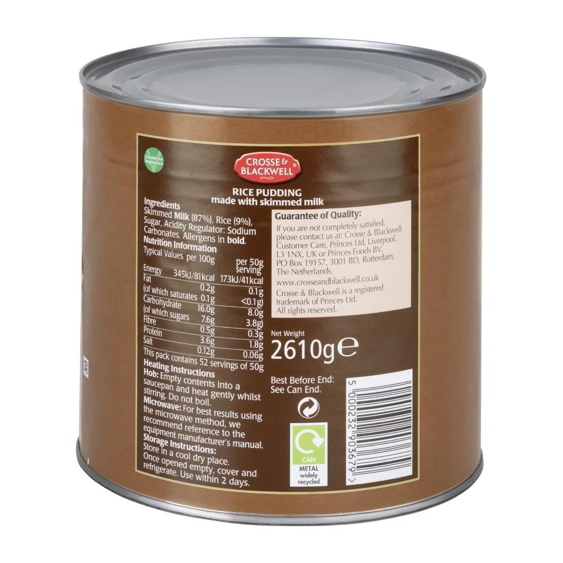 Crosse & Blackwell Rice Pudding 2.61kg - Image 2