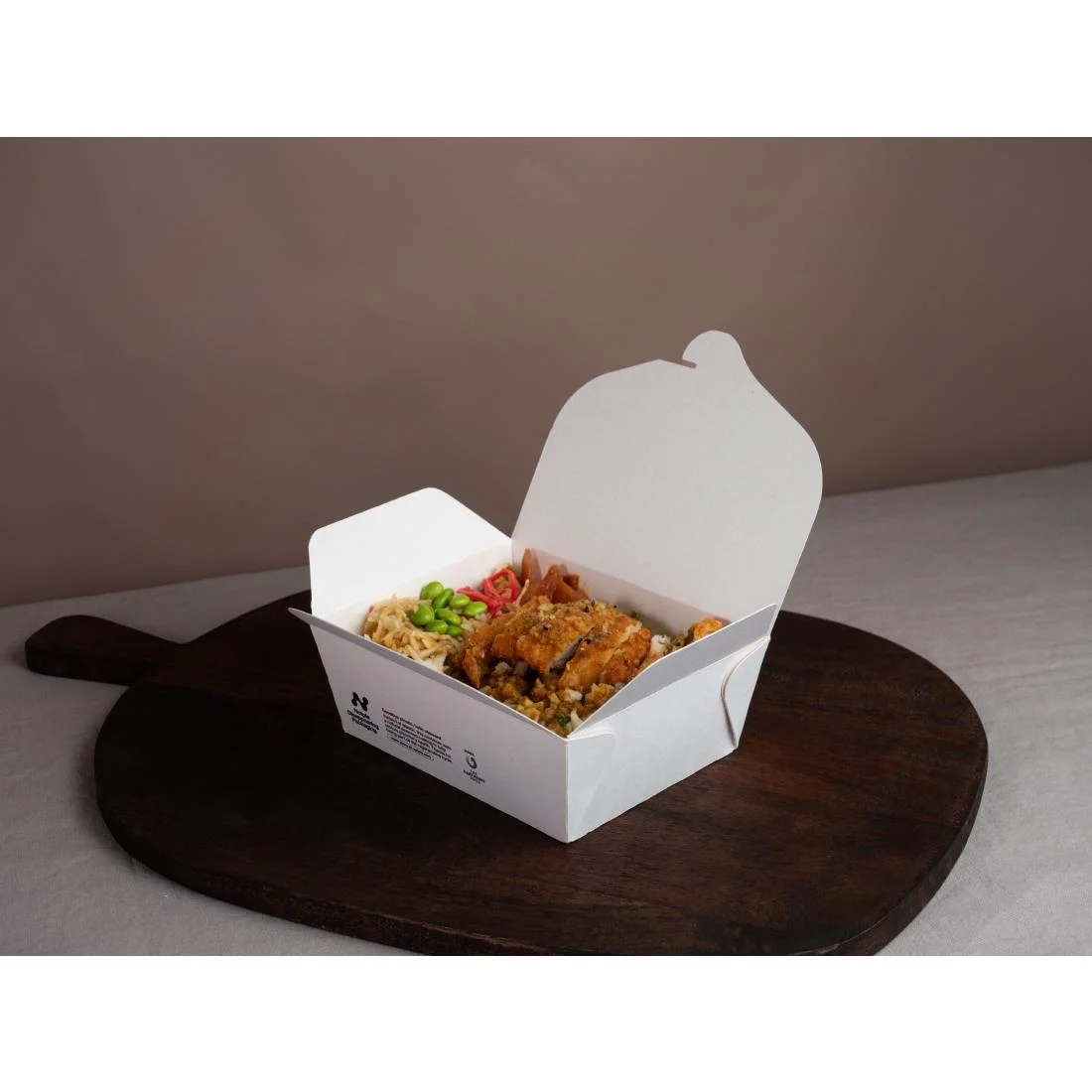Notpla Medium Takeaway Boxes 1200ml - White (250 Pack) - Image 2