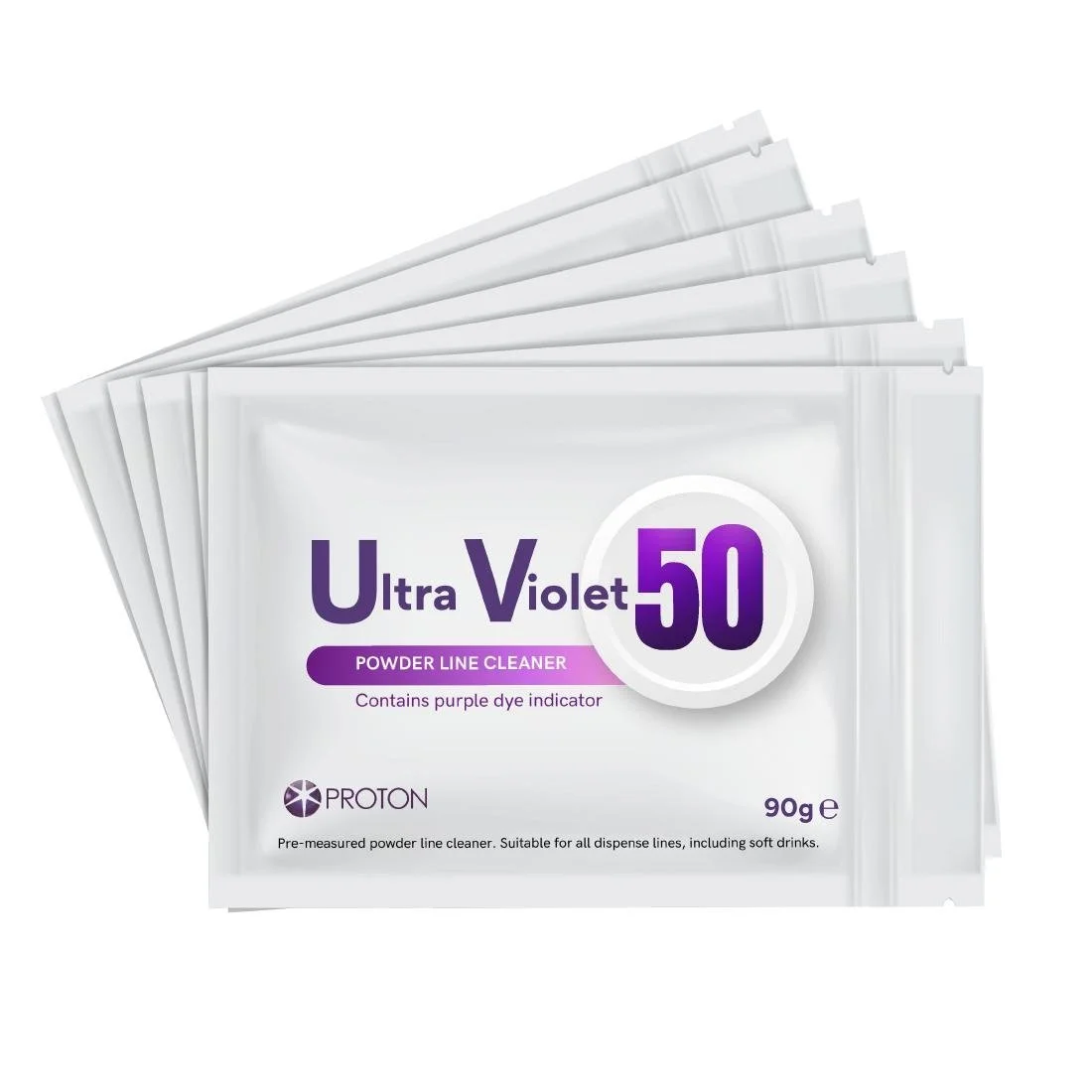 Proton Ultra Violet 50 Powdered Beer Line Cleaner 90g (6 Pack)
