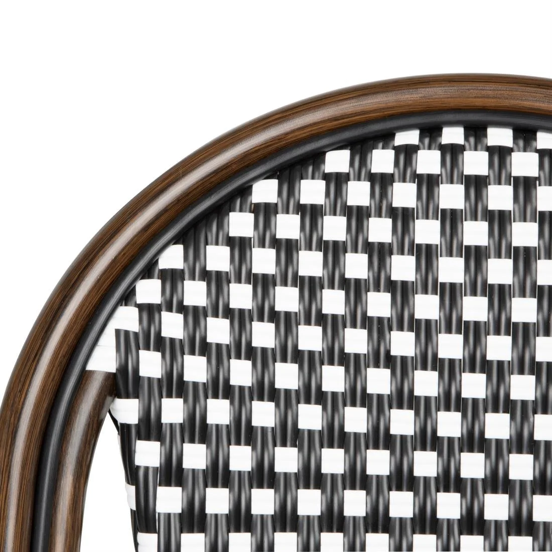 Bolero Parisian Style PE Rattan Chair Black Dot Mix (2 Pack) - Image 4