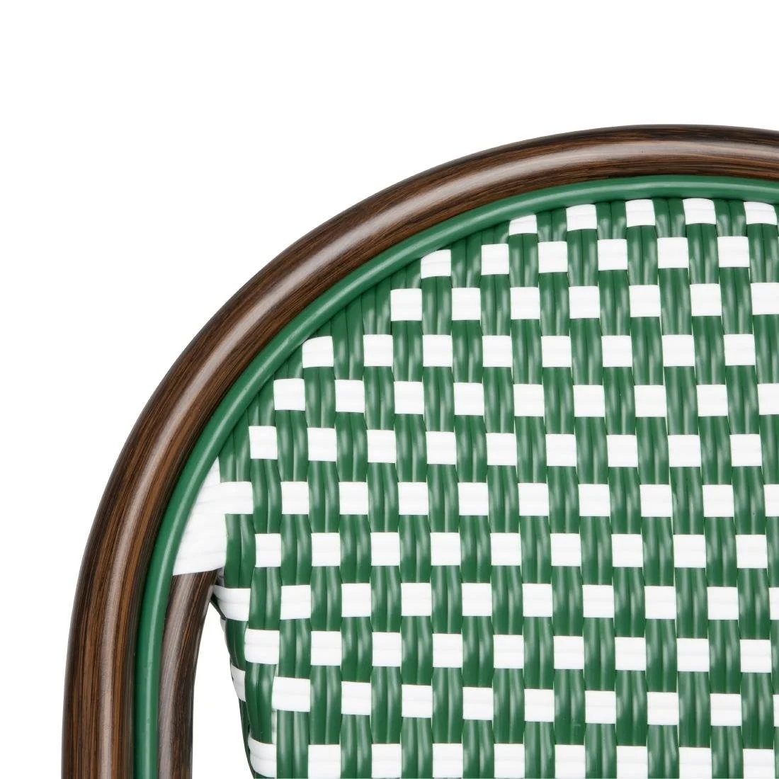 Bolero Parisian Style PE Rattan Chair Green Dot Mix (2 Pack) - Image 4