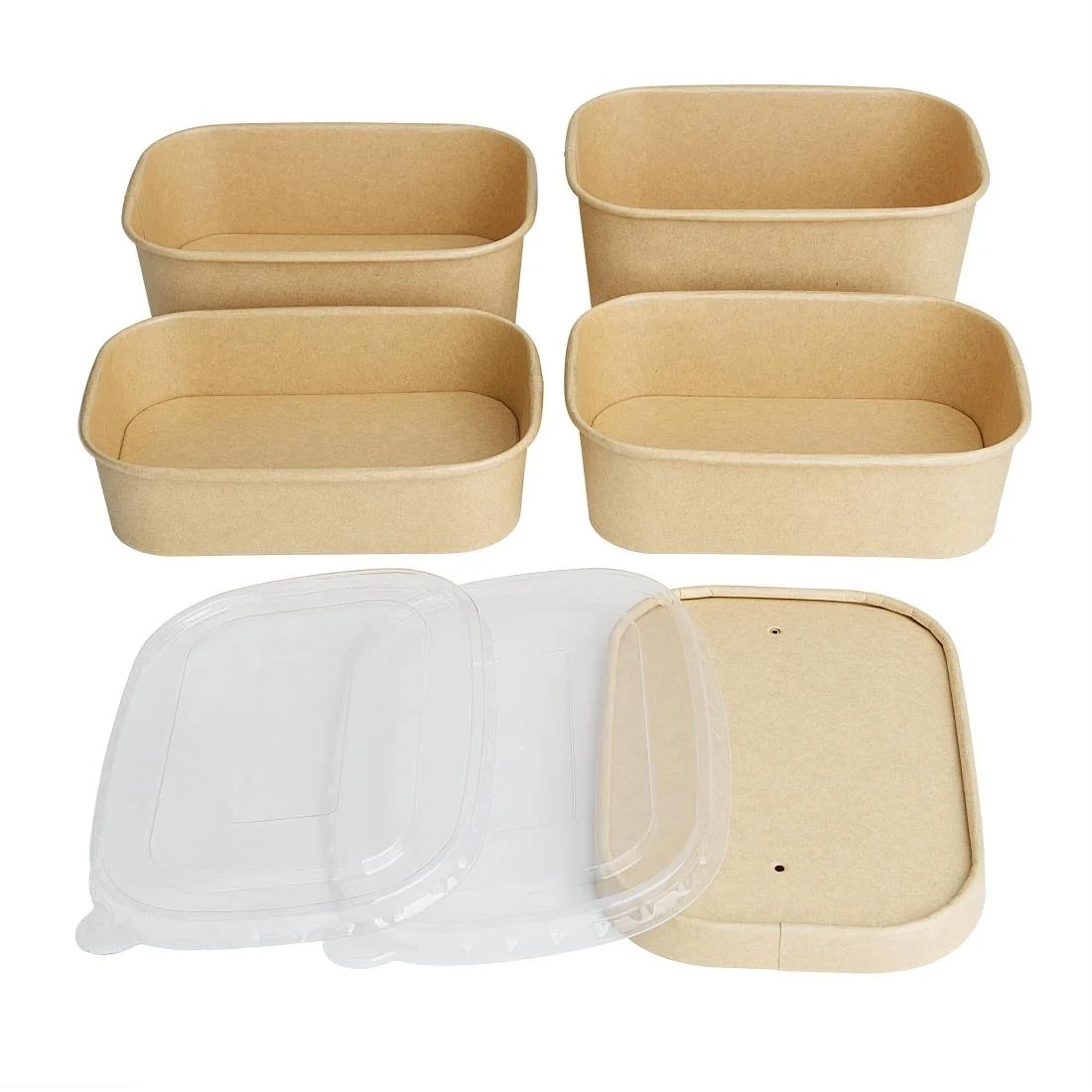 Fiesta Recyclable PET Lids for Rectangular Containers (300 Pack) - Image 5
