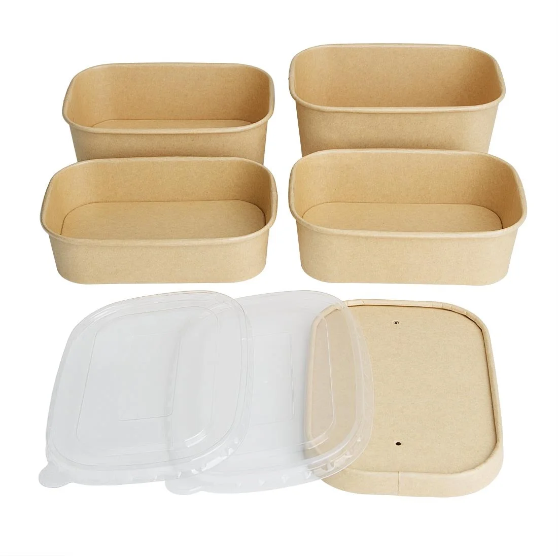 Fiesta Recyclable PET Lids for Rectangular Containers (300 Pack) - Image 5