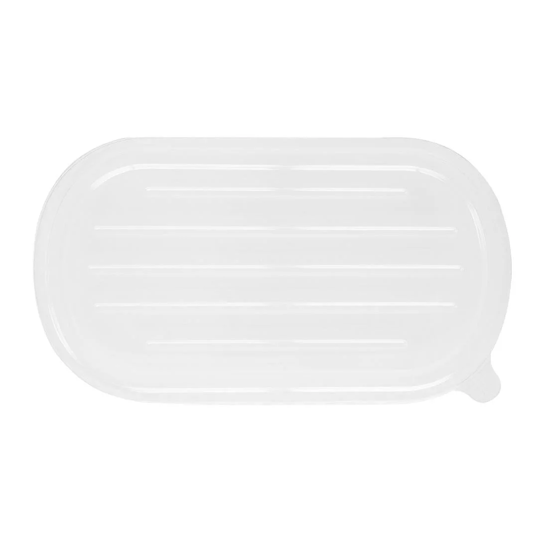 Fiesta Recyclable PET Lids for Bagasse Oval Containers (100 Pack) - Image 3
