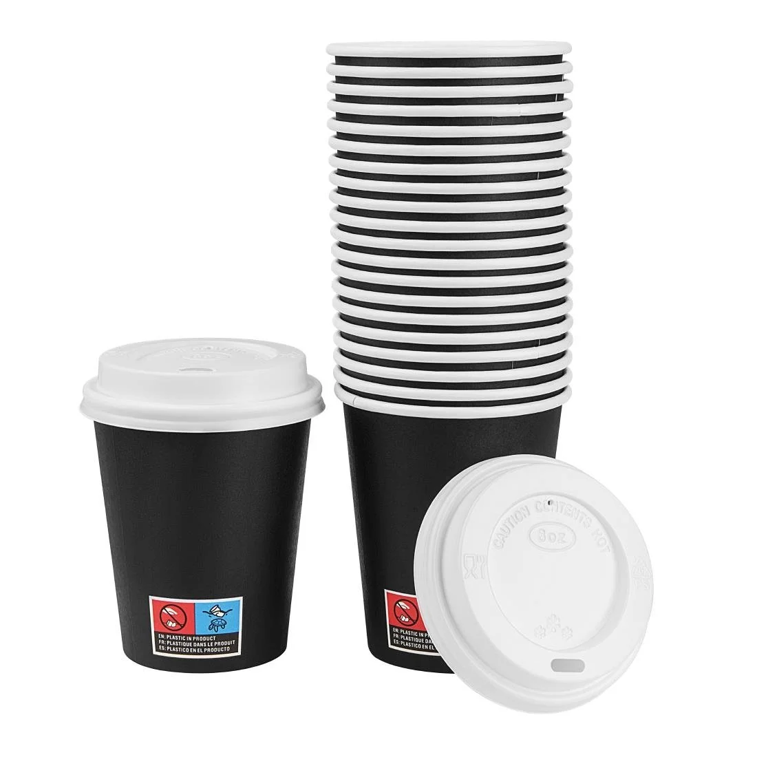 Nisbets Essentials Hot Cups and Lids Pack 8oz (350 Pack) - Image 5