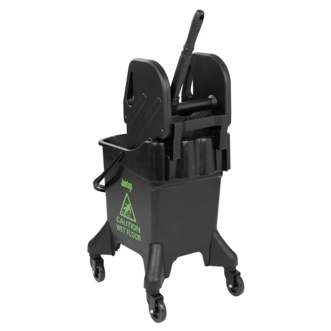Jantex 20Ltr Tall Mop Bucket and Wringer Green Print - Image 3