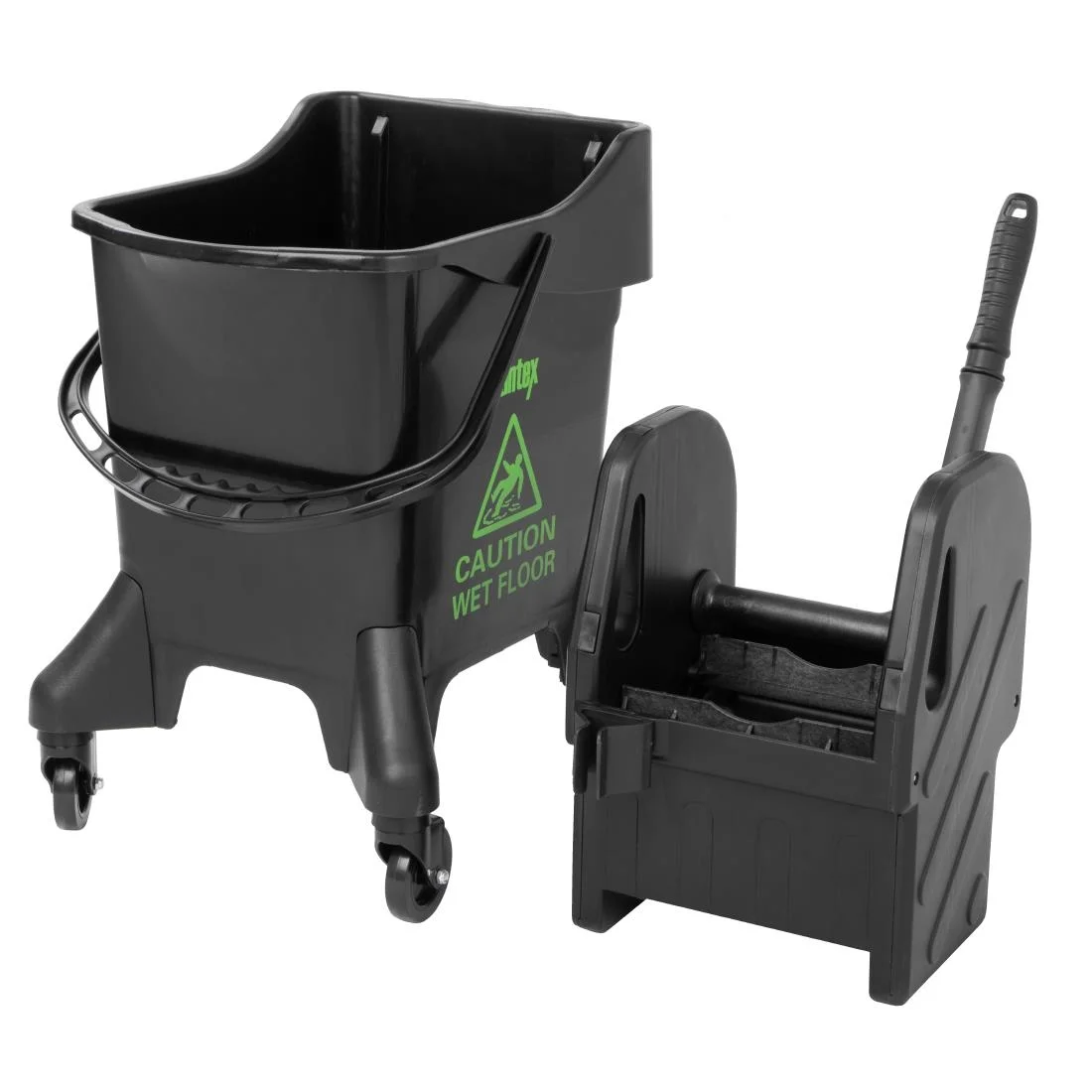 Jantex 20Ltr Tall Mop Bucket and Wringer Green Print - Image 4
