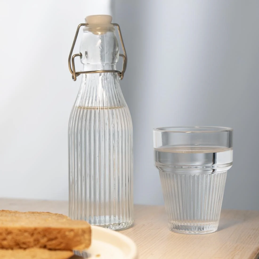 Olympia Ridged Stacking Tumblers 150ml (6 pack) - Image 5