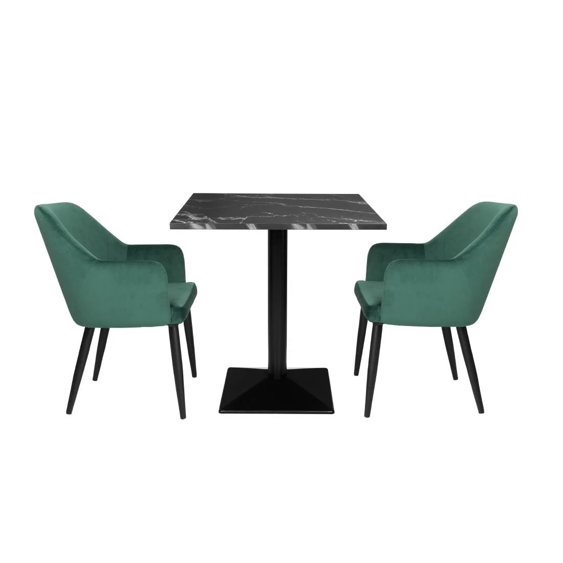 Bolero Complete Table Square Black Stone Effect 700mm - Image 5