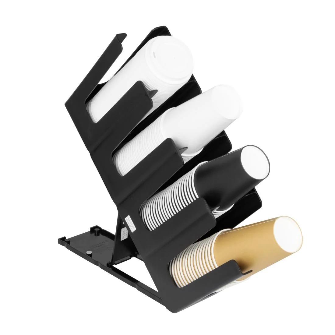 Nisbets Essentials 4-Slot Cup Holder Polypropylene Black - Image 4