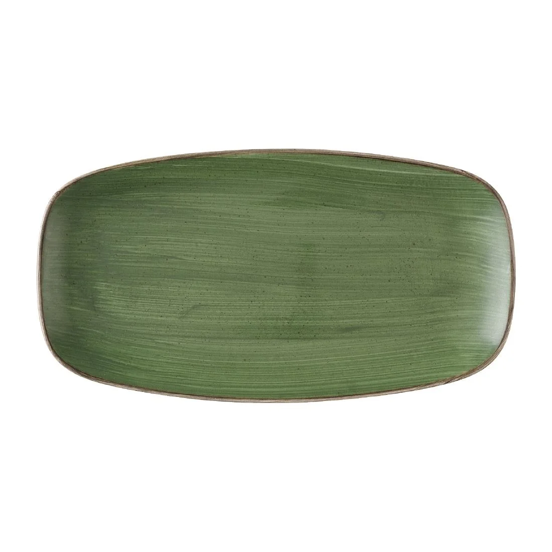 Churchill Stonecast Sorrel Green Chefs Oblong Plates 279 x 152mm (12 Pack)