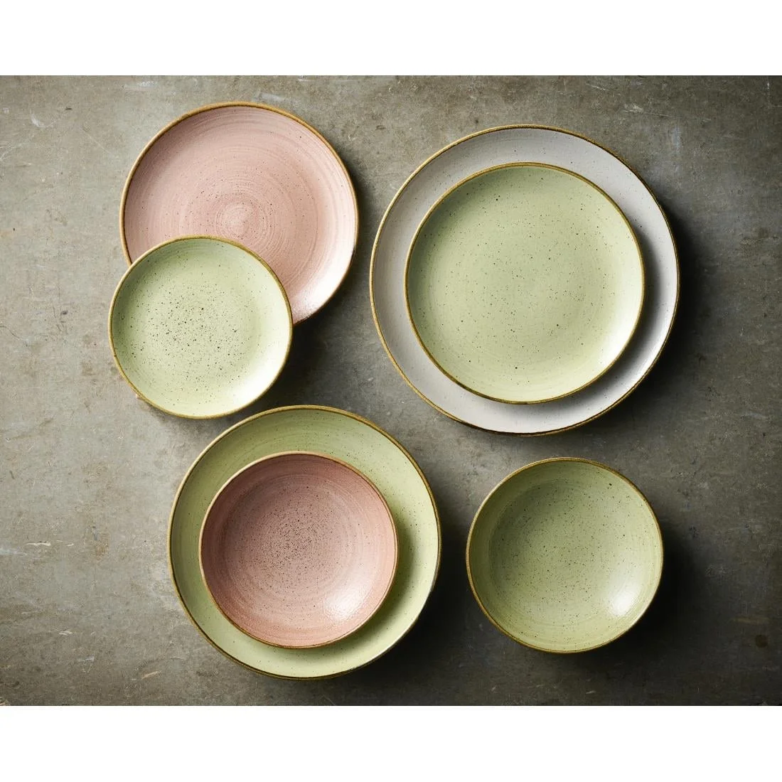 Churchill Stonecast Raw Green Coupe Bowls 184mm (12 Pack) - Image 2