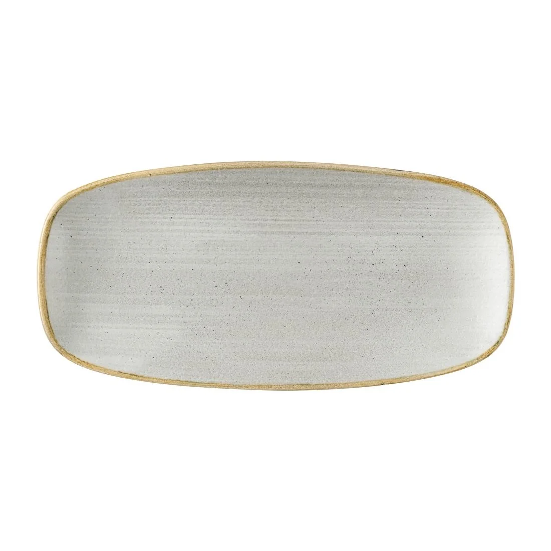 Churchill Stonecast Raw Grey Chefs Oblong Plates 270 x 127mm (12 Pack)
