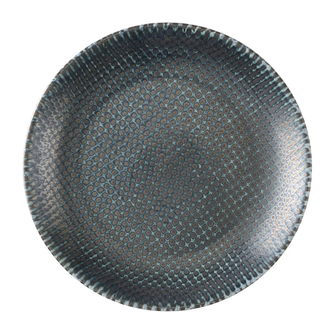 Churchill Studio Prints Astro Metallic Blue Evolve Coupe Plates 165mm (12 Pack)